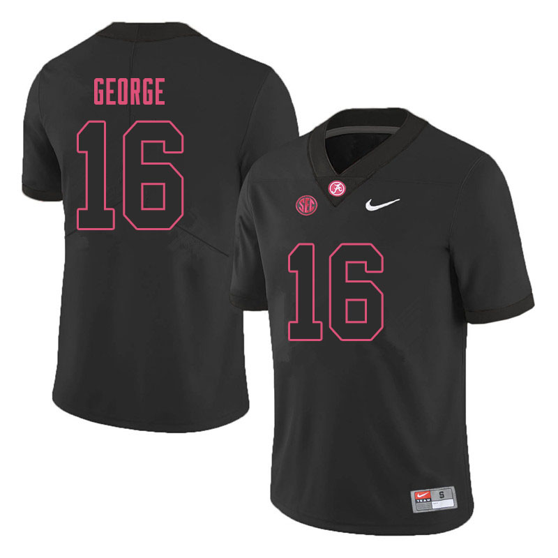Alabama Crimson Tide Men's Jayden George #16 Black NCAA Nike Authentic Stitched 2019 College Football Jersey GC16N76MA